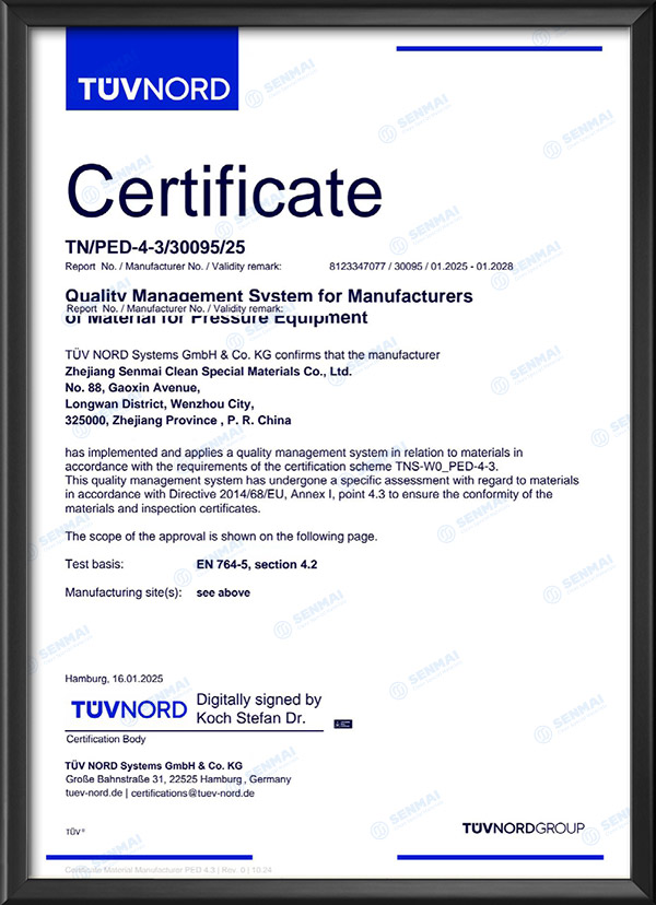 TN&PED-4-3 Certification